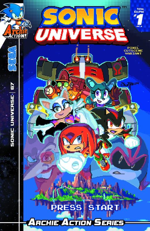 SONIC UNIVERSE #67 PIXEL CUT SCENE VARIANT CVR (NOTE PRICE)