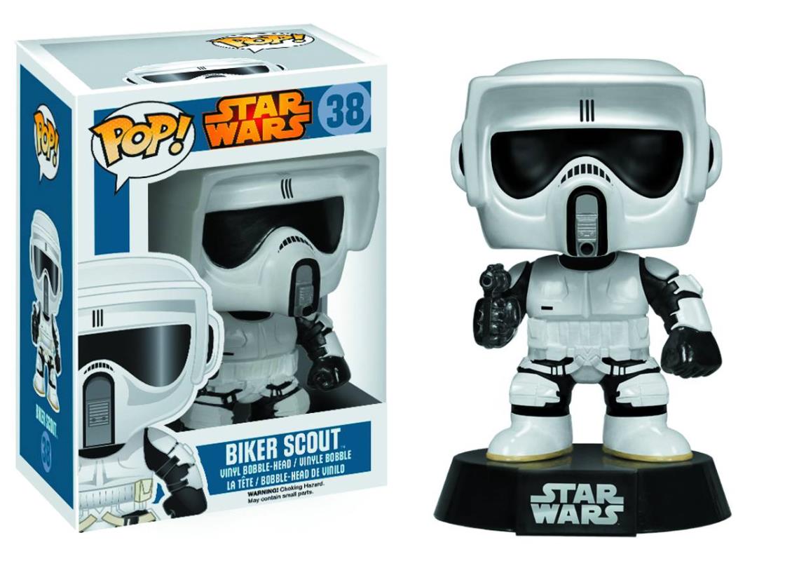 POP STAR WARS BIKER SCOUT TROOPER VINYL FIGURE