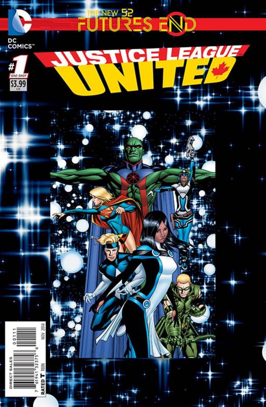 JUSTICE LEAGUE UNITED FUTURES END #1 3-D Cover