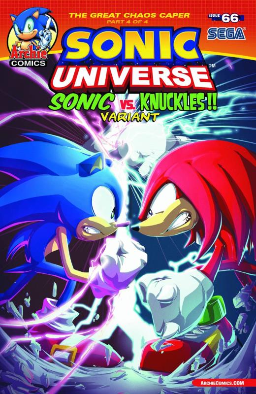 SONIC UNIVERSE #66 KNUCKLES VS SONIC VARIANT CVR