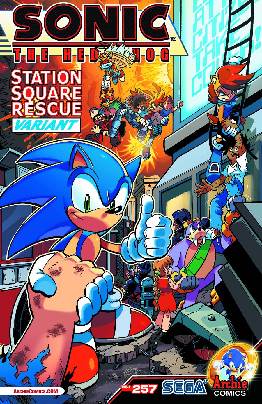 SONIC THE HEDGEHOG #257 STATION SQUARE RESCUE VARIANT CVR