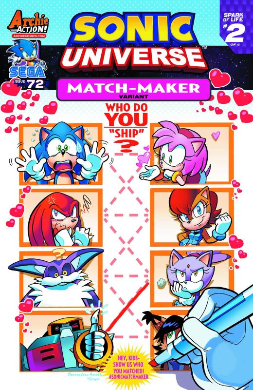 SONIC UNIVERSE #72 MATCH MAKER VARIANT CVR