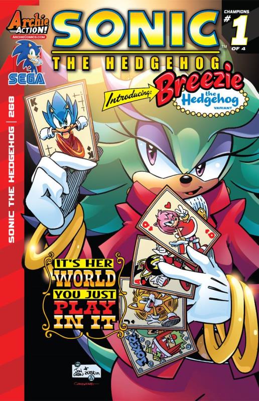 SONIC THE HEDGEHOG #268 BREEZIE VARIANT CVR