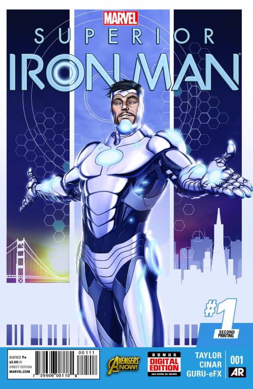 SUPERIOR IRON MAN #1 2ND PTG CHOI VARIANT AXIS (PP #1155)