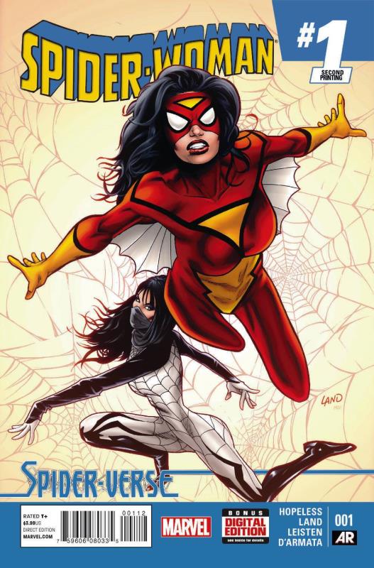 SPIDER-WOMAN #1 2ND PTG LAND VARIANT SV