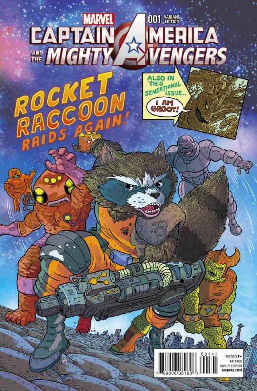 CAPTAIN AMERICA AND MIGHTY AVENGERS #1 ROCKET RACCOON AND GROOT VARIANT