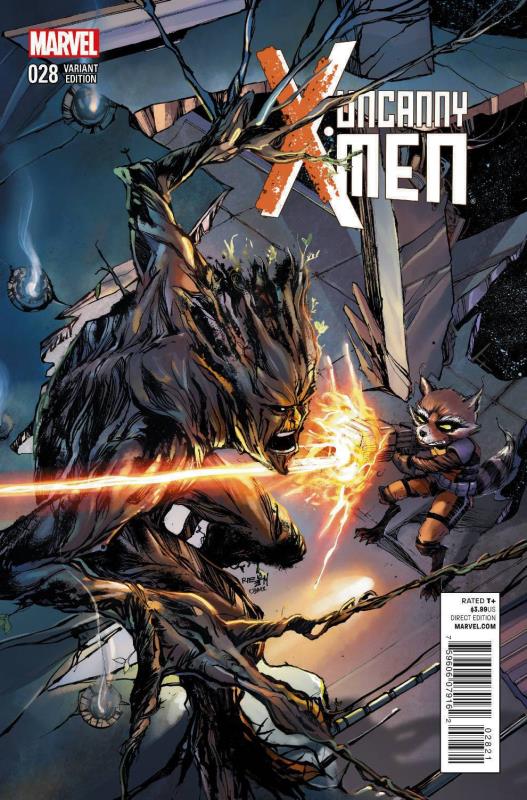 UNCANNY X-MEN #28 ROCKET RACCOON AND GROOT VARIANT