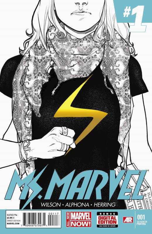 MS MARVEL #1 7TH PTG PICHELLI VARIANT ANMN (PP #1150)