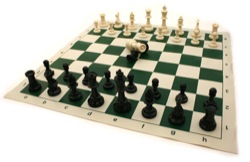 FIRST CHESS TOURNAMENT MEN & ROLL-UP MAT