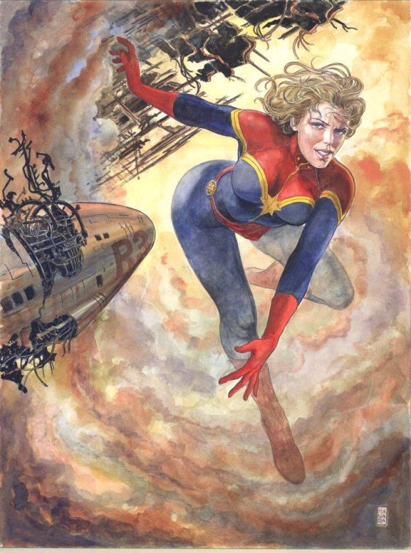 CAPTAIN MARVEL BY MANARA POSTER