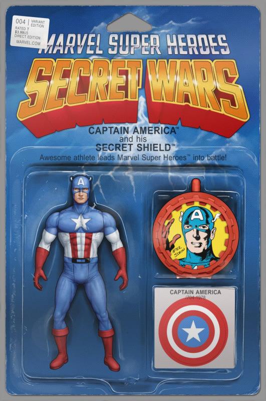 SECRET WARS #4 (OF 8) CHRISTOPHER ACTION FIGURE VARIANT