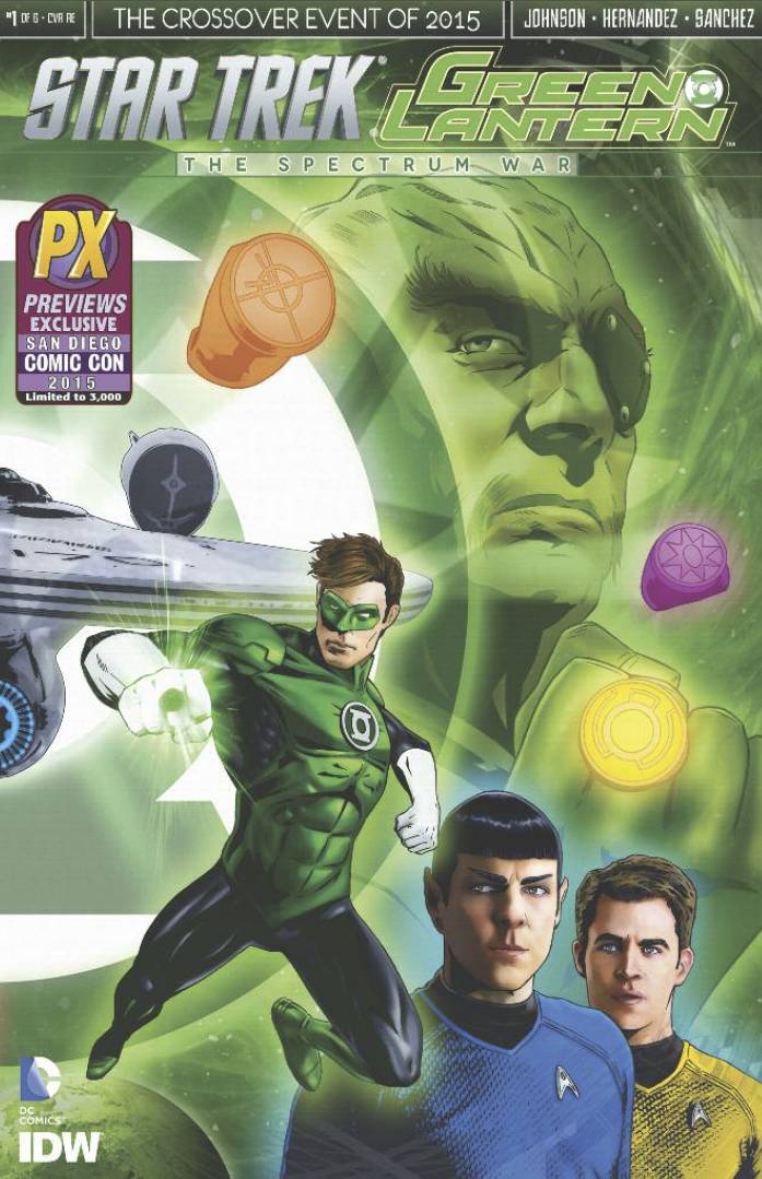 SDCC 2015 STAR TREK GREEN LANTERN #1 CVR B