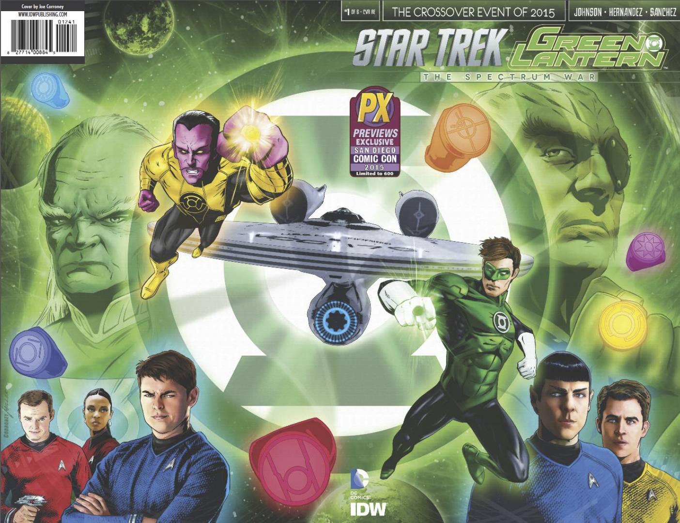 SDCC 2015 STAR TREK GREEN LANTERN #1 1:10 WRAP AROUND VARIANT