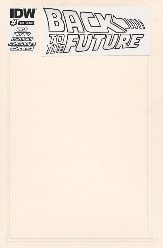 BACK TO THE FUTURE #1 (OF 4) ARTIST ED BLANK SKETCH CVR