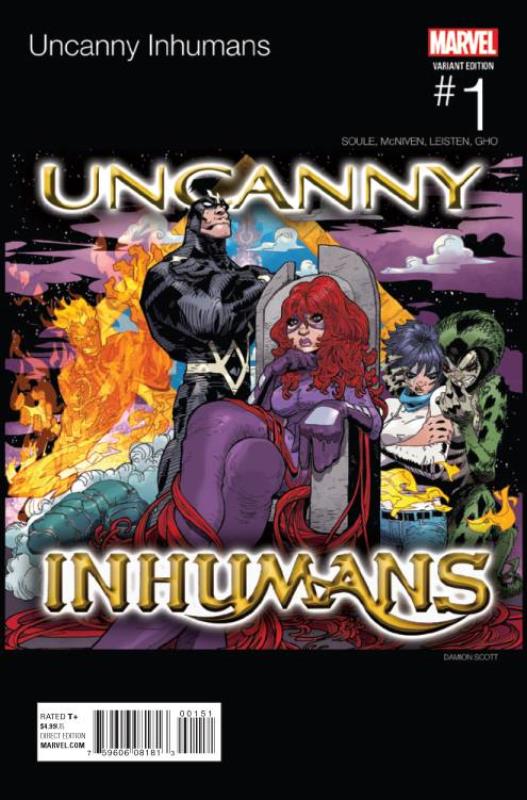 UNCANNY INHUMANS #1 SCOTT HIP HOP VARIANT