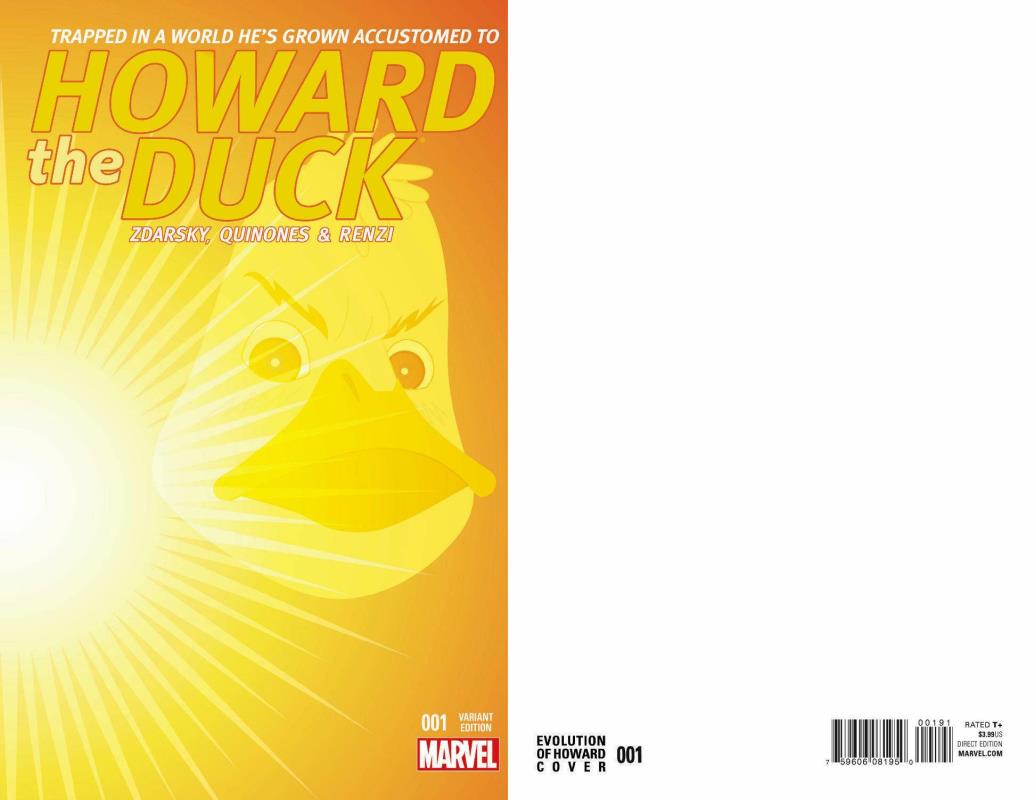 HOWARD THE DUCK #1 EVOLUTION OF HOWARD ZDARSKY VARIANT