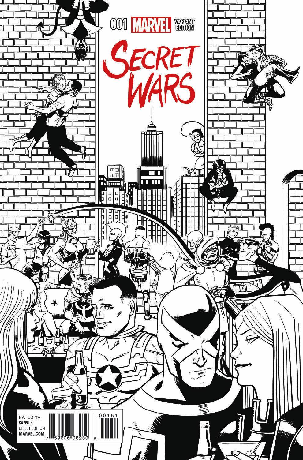 SECRET WARS #1 (OF 8) ZDARSKY PARTY SKETCH VARIANT