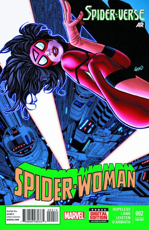 SPIDER-WOMAN #2 LAND 3RD PTG VARIANT SV