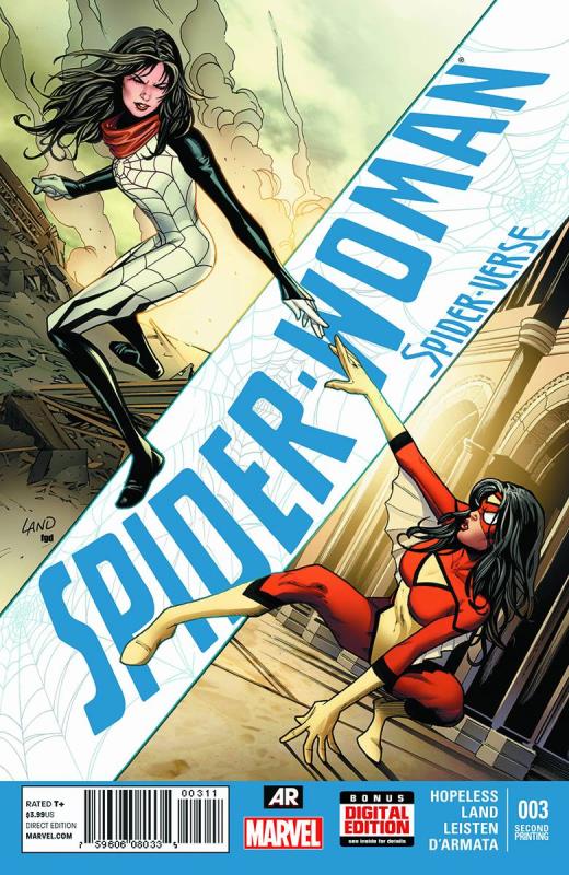 SPIDER-WOMAN #3 LAND 2ND PTG VARIANT SV