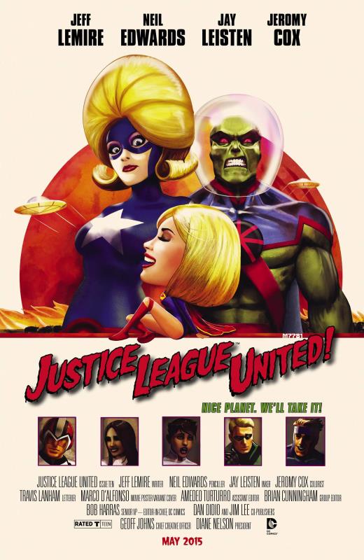 JUSTICE LEAGUE UNITED #10 MOVIE POSTER VARIANT ED