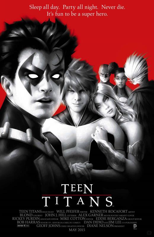 TEEN TITANS #8 MOVIE POSTER VARIANT ED