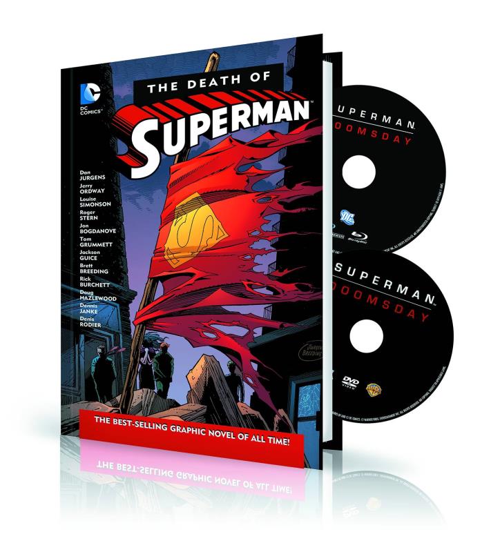 DEATH OF SUPERMAN HARDCOVER DVD & BLU RAY SET