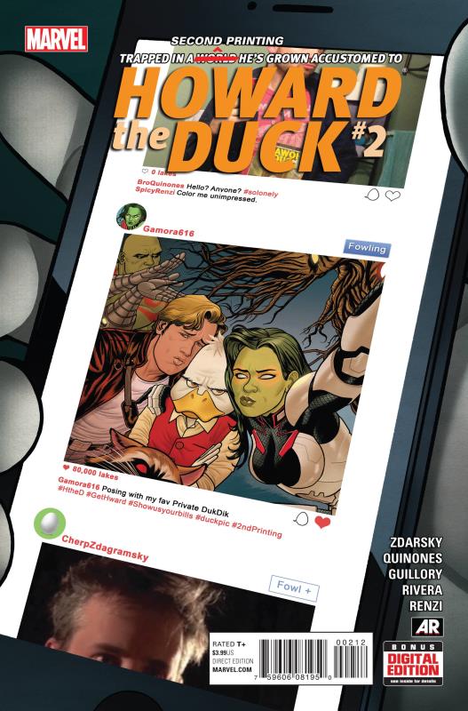 HOWARD THE DUCK #2 QUINONES 2ND PTG VARIANT