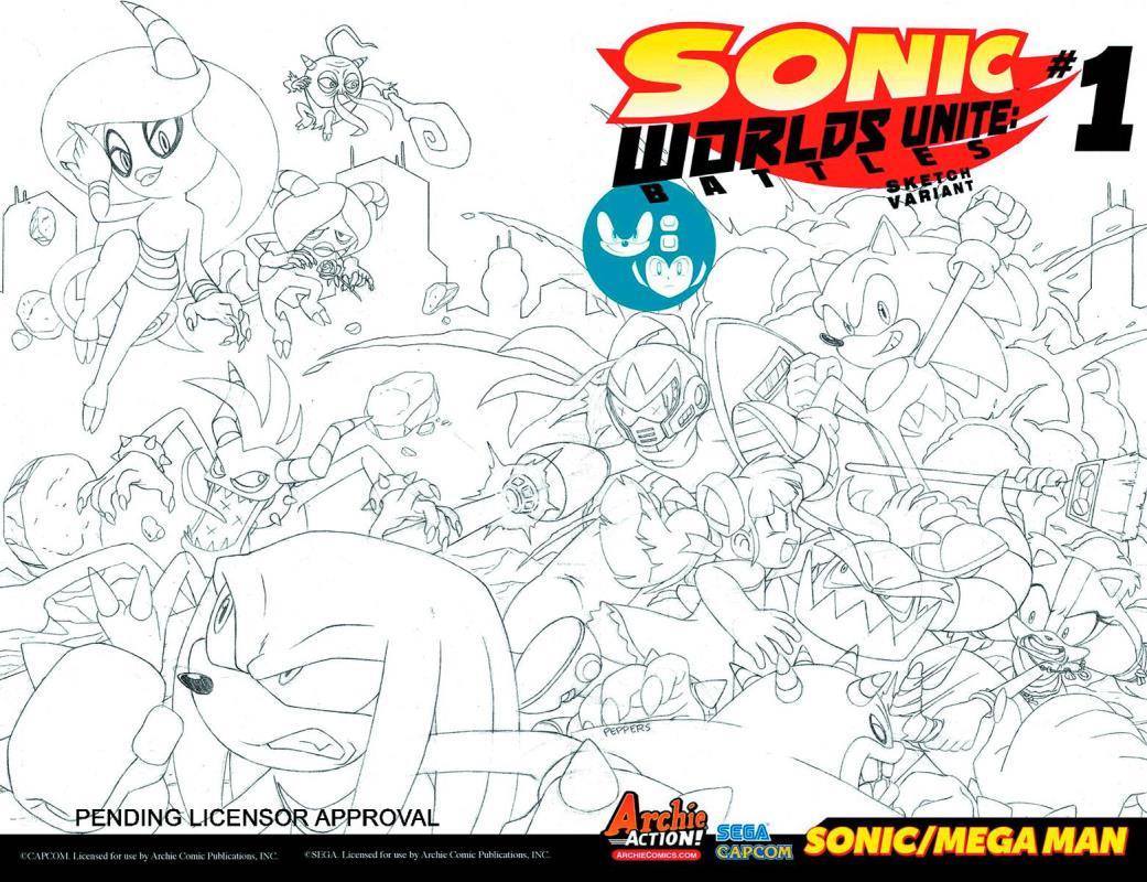 SONIC WORLDS UNITE BATTLES #1 SKETCH VARIANT CVR