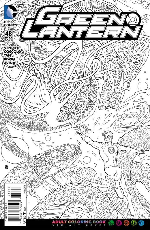 GREEN LANTERN #48 ADULT COLORING BOOK VARIANT ED