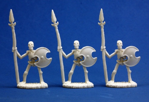 BONES MINIATURES SKELETAL SPEARMEN (3)