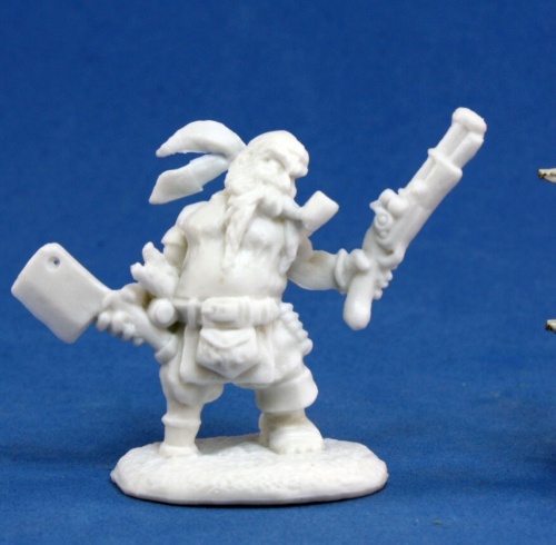 BONES MINIATURES GRUFF GRIMECLEAVER, DWARF PIRATE