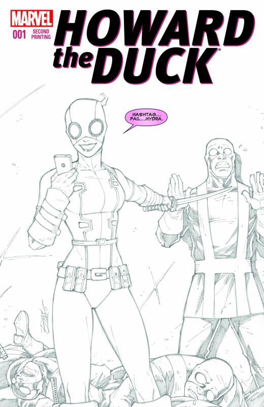 HOWARD THE DUCK #1 LIM GWENPOOL SKETCH 2ND PTG VARIANT