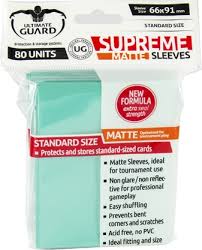 ULTIMATE GUARD SUPREME SLEEVES MATTE TURQUOISE STANDARD SIZE