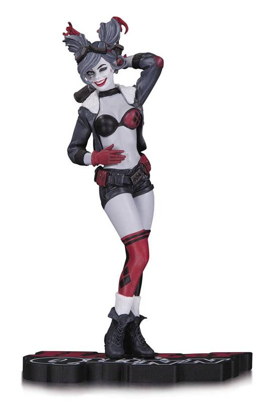 DC BOMBSHELL HARLEY QUINN RED WHITE & BLACK STATUE