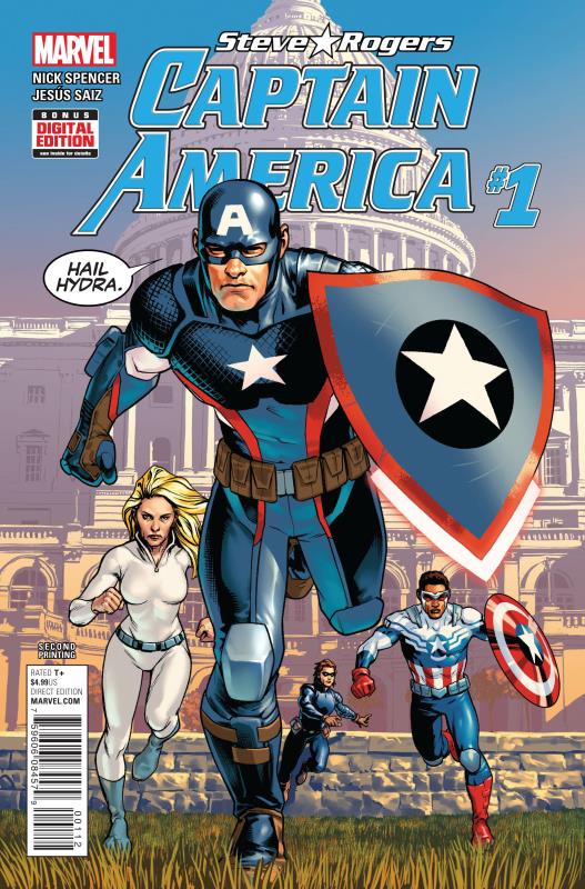 CAPTAIN AMERICA STEVE ROGERS #1 SAIZ 2ND PTG VARIANT