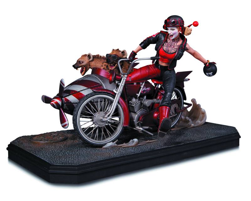 GOTHAM CITY GARAGE HARLEY QUINN DELUXE STATUE