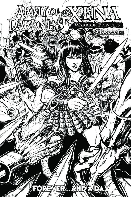 AOD XENA FOREVER AND A DAY #1 (OF 6) CVR E 1:10 B&W VARIANT