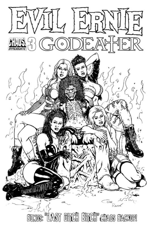 EVIL ERNIE GODEATER #3 (OF 5) CVR C 1:10 B&W VARIANT