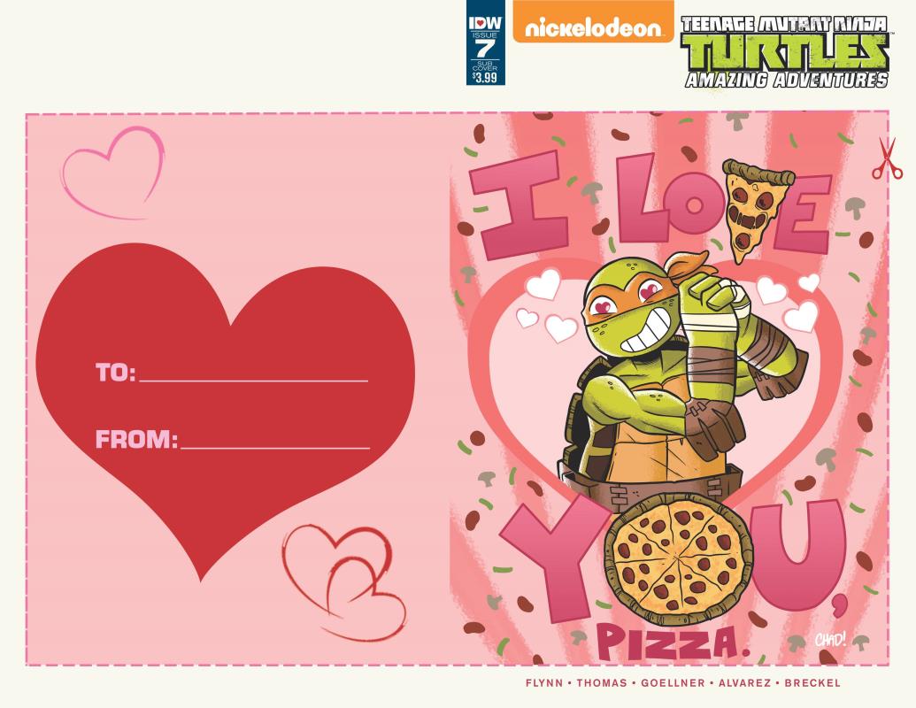 TMNT AMAZING ADVENTURES #7 VALENTINES DAY CARD VARIANT