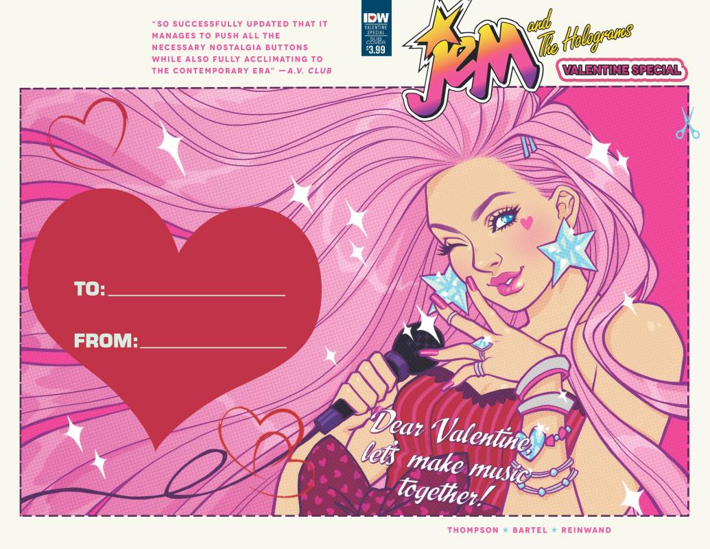 JEM & THE HOLOGRAMS VALENTINES DAY SPEC 2016 VALENTINES DAY CARD VARIANT