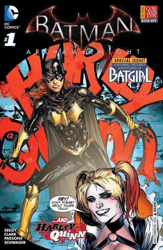 ARKHAM KNIGHT BATGIRL HARLEY #1 CON KICKOFF 2016 VARIANT