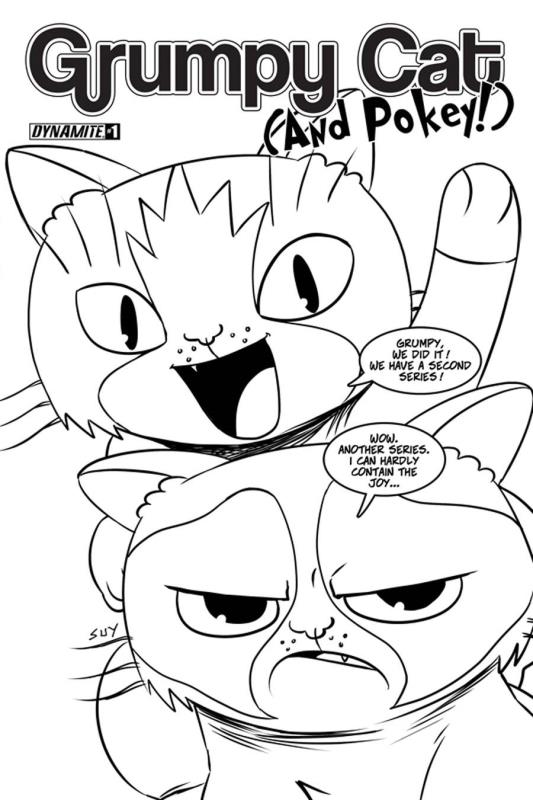 GRUMPY CAT & POKEY #1 (OF 6) COLORING BOOK VARIANT