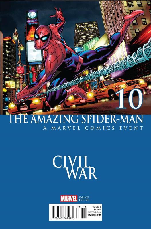 AMAZING SPIDER-MAN #10 CIVIL WAR VARIANT