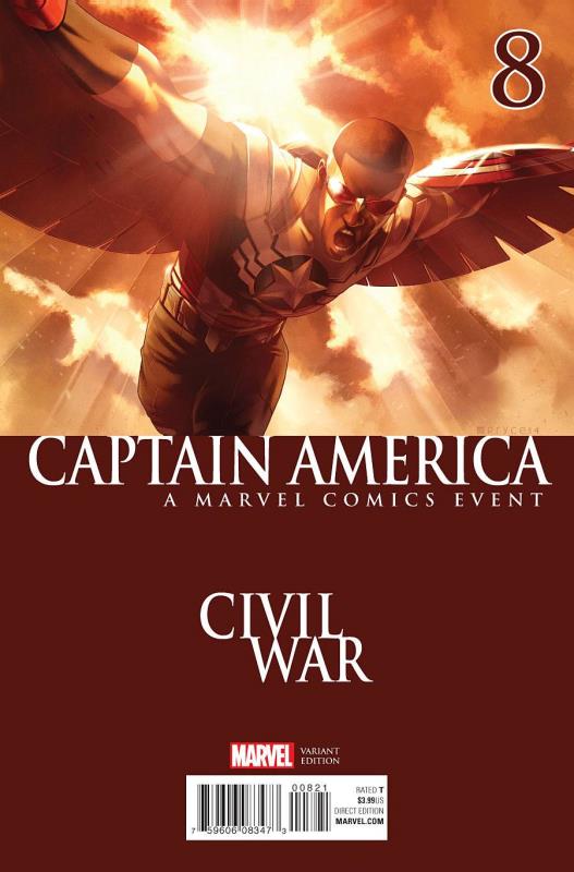 CAPTAIN AMERICA SAM WILSON #8 CIVIL WAR VARIANT ASO