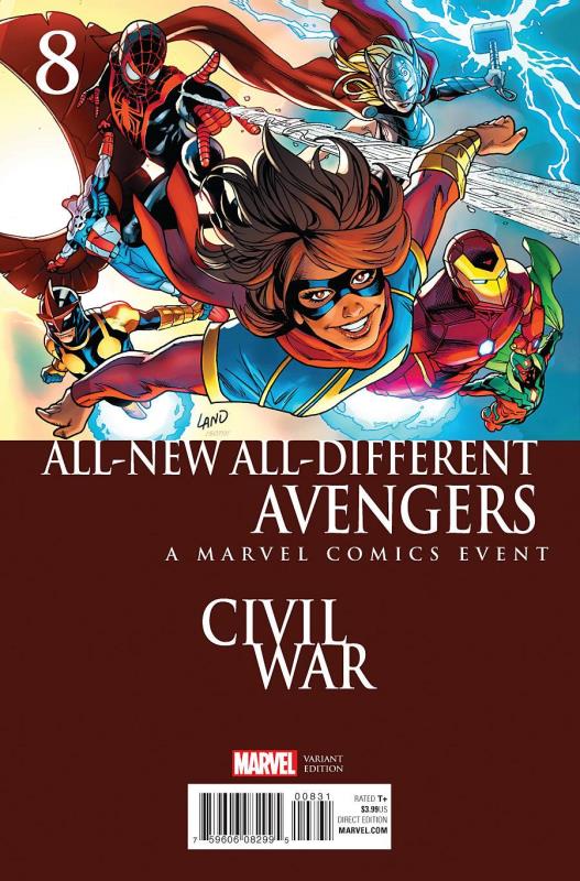 ALL NEW ALL DIFFERENT AVENGERS #8 MAYHEW CIVIL WAR VARIANT ASO