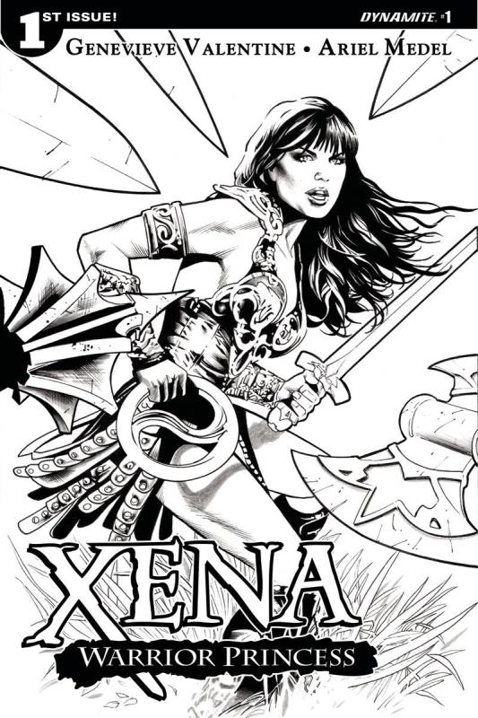 XENA WARRIOR PRINCESS #1 1:10 LAND B&W VARIANT