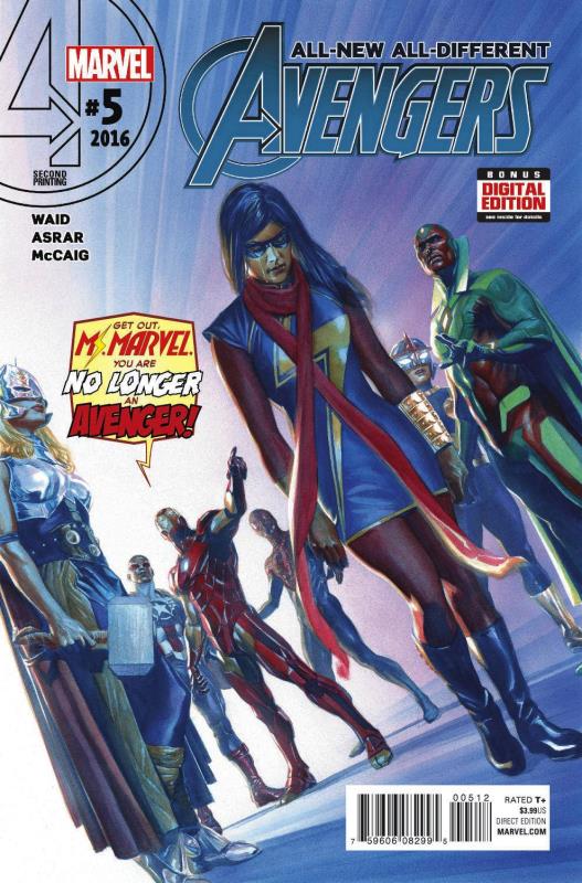 ALL NEW ALL DIFFERENT AVENGERS #5 ALEX ROSS 2ND PTG VARIANT