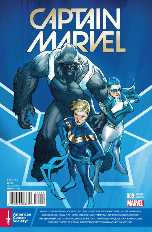 CAPTAIN MARVEL #9 PROSTATE AWARENESS MONTH VARIANT