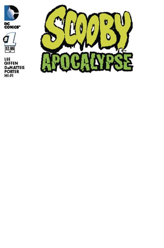 SCOOBY APOCALYPSE #1 BLANK VARIANT ED