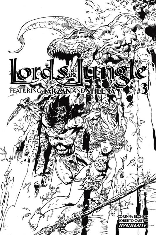 LORDS OF THE JUNGLE #3 (OF 6) CVR C 1:10 CASTRO B&W VARIANT